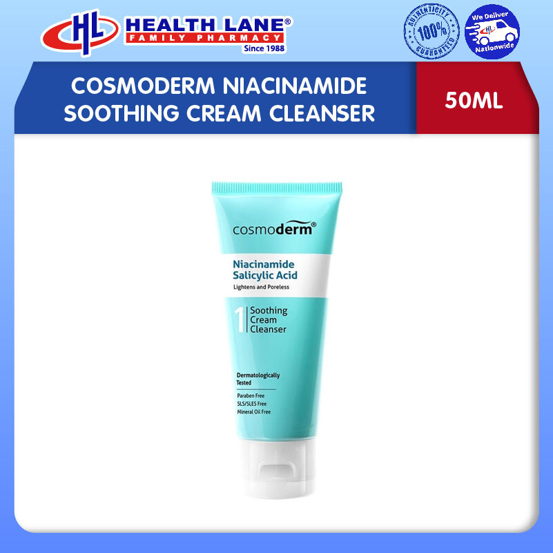 COSMODERM NIACINAMIDE SOOTHING KRIM PENCUCI 50ML